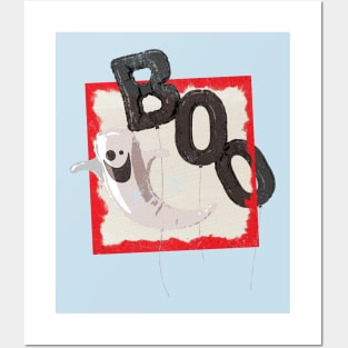 Boo Halloween Cute Scary Ghost Posters and Art